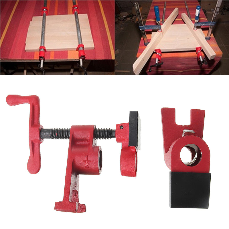 Wood Gluing Pipe Clamp Set Pipe Clamp for Metal Plastic Water Pipe Woodworking Clamp