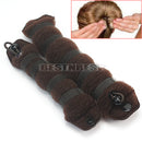 2 X of fashion brown hair styling tool Magic Updo Bun Maker hairstyle DIY 2 size