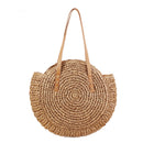 43 x 10 x 62cm Round Straw Beach Bag Woven Shoulder Bag Handbag