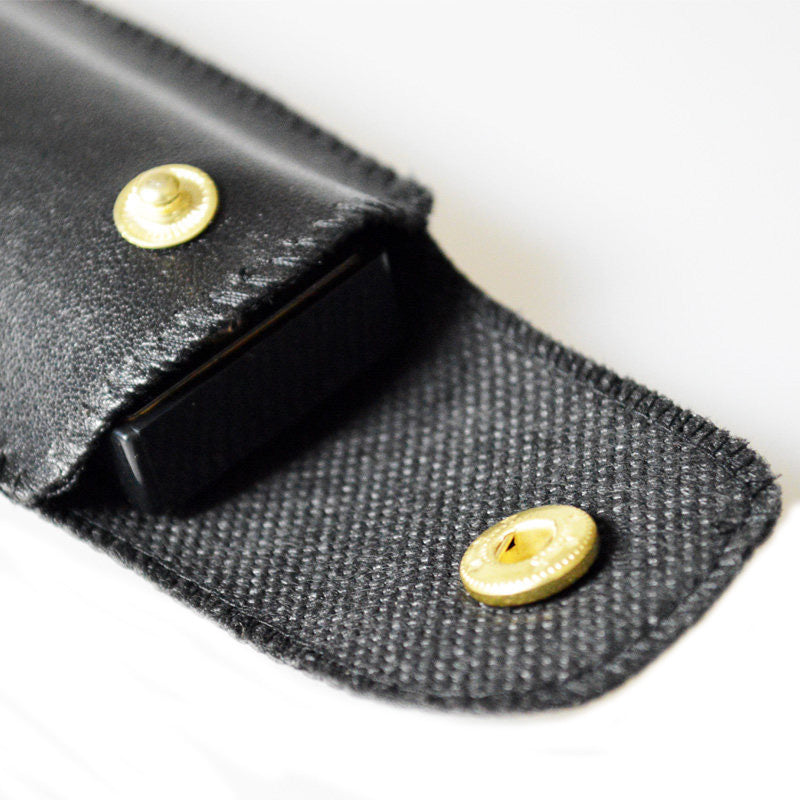 Zebra Leather Storage Bag With Buckle For 24 Holes Harmonicas Protective Case