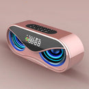 Bakeey 10W Creative Wireless bluetooth 5.0 Speaker Dual Units LED Display Alarm Clock FM Radio TF Card Stereo Speaker with Mic