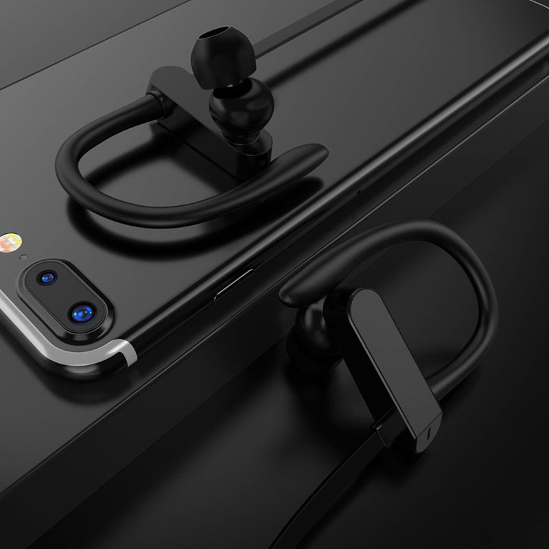 PTM T50 Hanging Ear 3.5mm Headphones Wired Sports Running Earphone With Mic for Phones