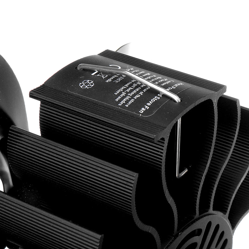 4 Blade Fireplace Heated Power Stove Fan Thermal Fire Heater Household Eco Fan Efficient Heat Distribution