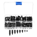 Suleve M3NH6 300Pcs M3 Nylon Screw White&Black Hex Screw Nut PCB Standoff Spacer Assortment Kit
