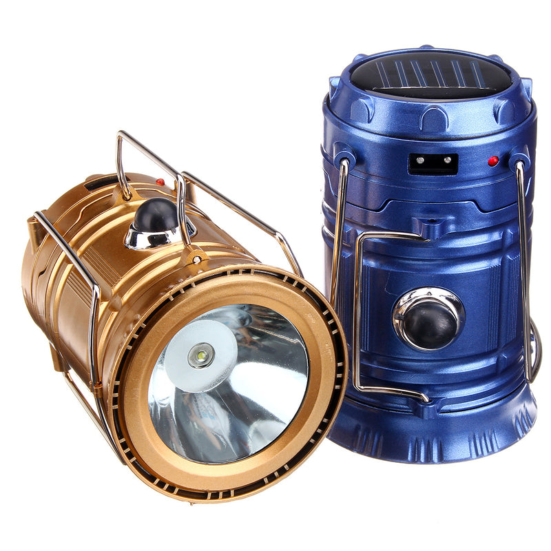 New Solar Camping Lantern Lamp Portable Outdoor Rechargeable LED Tent Hiking (Flashlight Accessories)