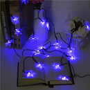 5M 20 LED Snowflake Bling Solar Fairy String Lights Christmas Outdoor Party Multicolor Lamp