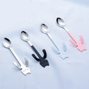 304 Stainless Steel Coffee Spoon Creative Kitty Hook Dirtproof Coffee Tea Spoon Scoop