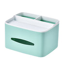 Multifunctional Tissue Box Desktop Plastic Pencil Pen Holder Remote Control Storage Box Sundries Organizer Office Home Supplies