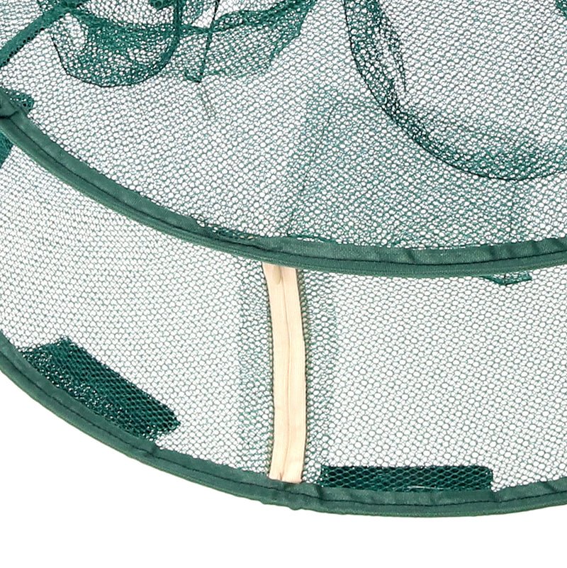 ZANLURE  Holes Double Layer 60cm Folding Fishing Net Shrimp Crab Fish Baits Mesh Trap