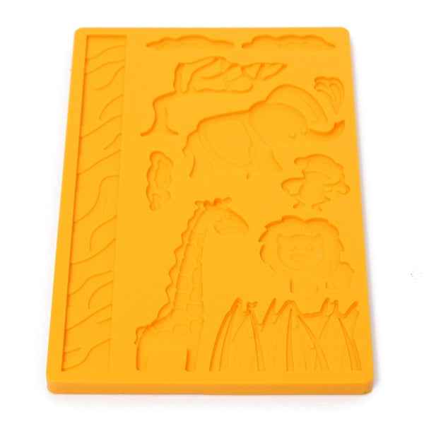 3D Lace Zoo Silicone Embossing Mould Animal Jungle World Fondant Cake Mold
