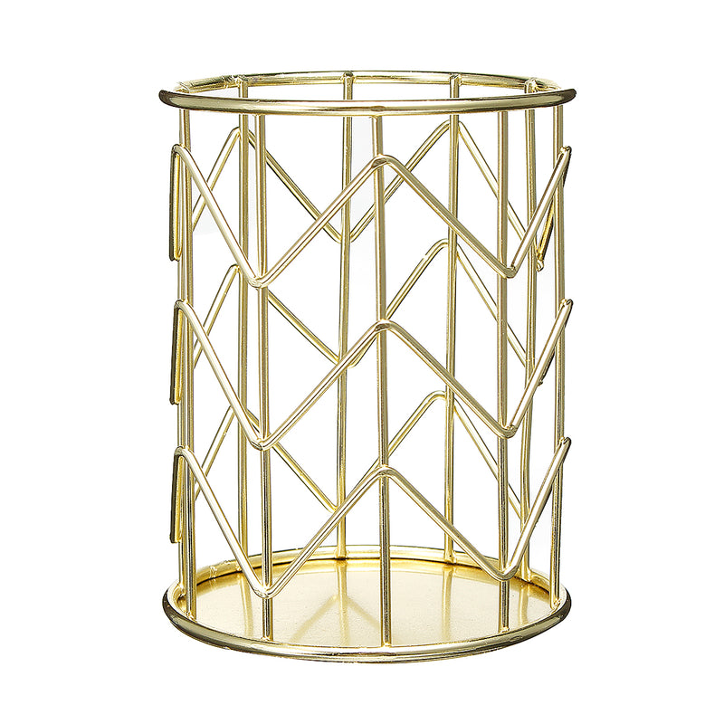 Modern Simple Creative Round Hollow Metal Pen Holder Hollow Mesh Pen Cup Multifunctional Desktop Stationery Pens Pencils Storage Iron Pencil Case