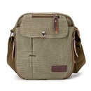 Men Canvas Satchel School Casual Shoulder Messenger Bag Pack Phone Pouch Outdoor Travel Hiking