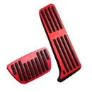 2Pcs Aluminium Alloy Car Interior Brake Accelerator Pedal Cover Trim Pad Red for Toyota Camry 8th 2018