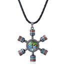 Unisex Fidget Spinner Pendant Necklace Tree of Life Chain for Women Men