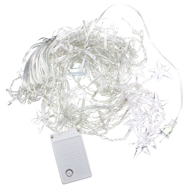 Multi 3.5M 100SMD Five-Pointed Star LED String Curtain Lights Xmas Wedding Decor 110V