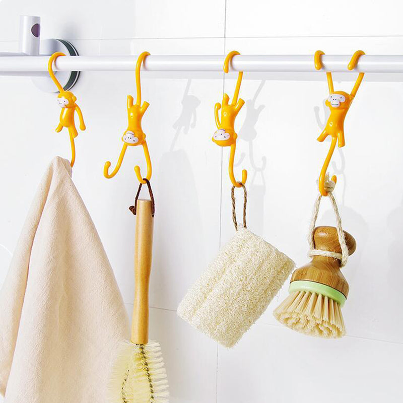 1Pcs Monkey Hand Hanging Hook Holder Kitchen Bathroom Tie Towel Hanger Wall Rack