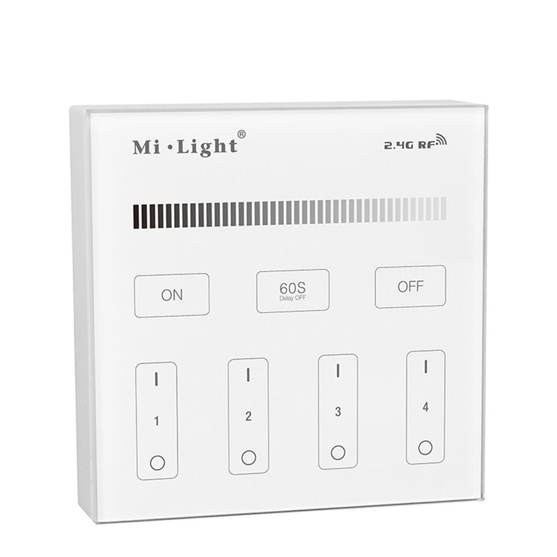 Milight T1 4-Zone Brightness Dimming Smart Panel Remote LED Strip Light Controller AC180V-240V