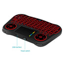MT08 2.4G Air Mouse 6 Gyro Fly Air Mouse Rainbow Backlight Remote Control Mini Keyboard for Android Smart TV Box