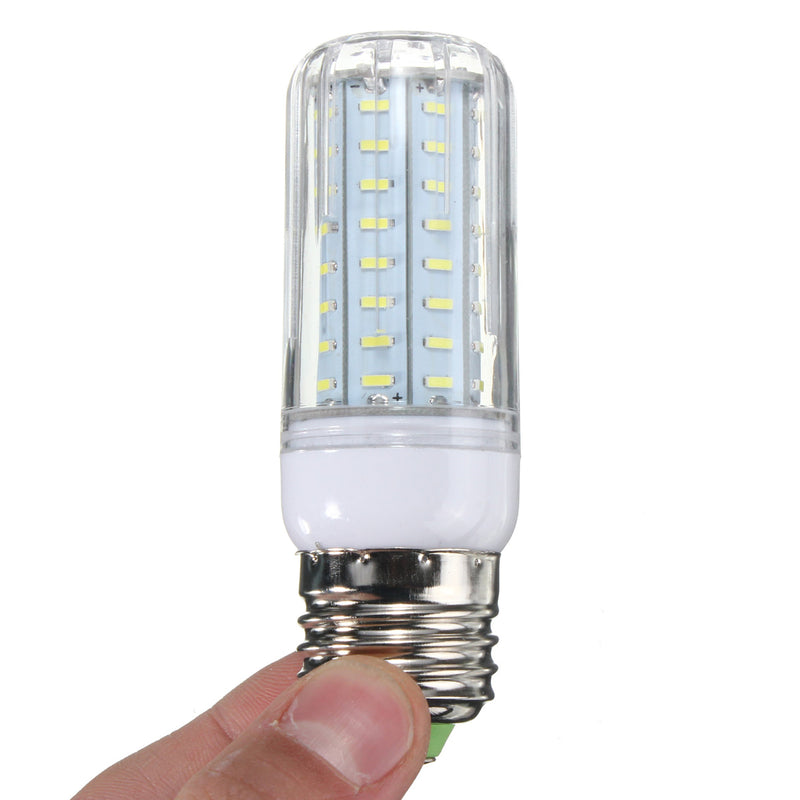 E27 E14 E12 B22 G9 GU10 7W 72 SMD 4014 LED Warm White Pure White Cover Corn Bulb AC110V