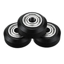 TEVO 5Pcs One Pack 3D Printer Part POM Material Big Pulley Wheel with Bearings for V-slot
