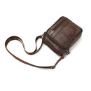 1.5L Men Genuine Leather Shoulder Bag Crossbody Messenger Handbag Phone Case Pouch Outdoor Travel