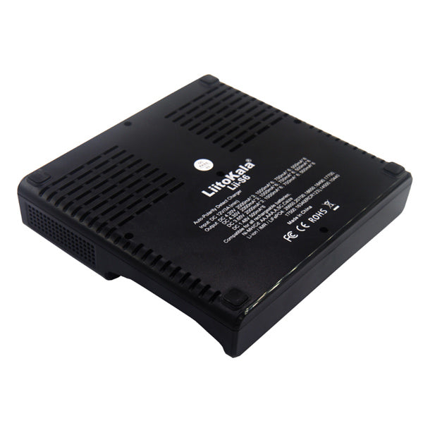 LiitoKala Lii-S6 18650 3.7V Lithium Charger 6 Slots LCD Screen Display Smartest Battery Charger US/EU Plug