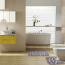 2Pcs Waterproof Bath Carpet Stone Pedestal Memory Foam Mat Bathroom Non-slip Set