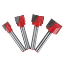 4pcs 10/13/16/18mm Surface Planing Bottom Cleaning Wood Milling CNC Router Bit Woodworking Tools