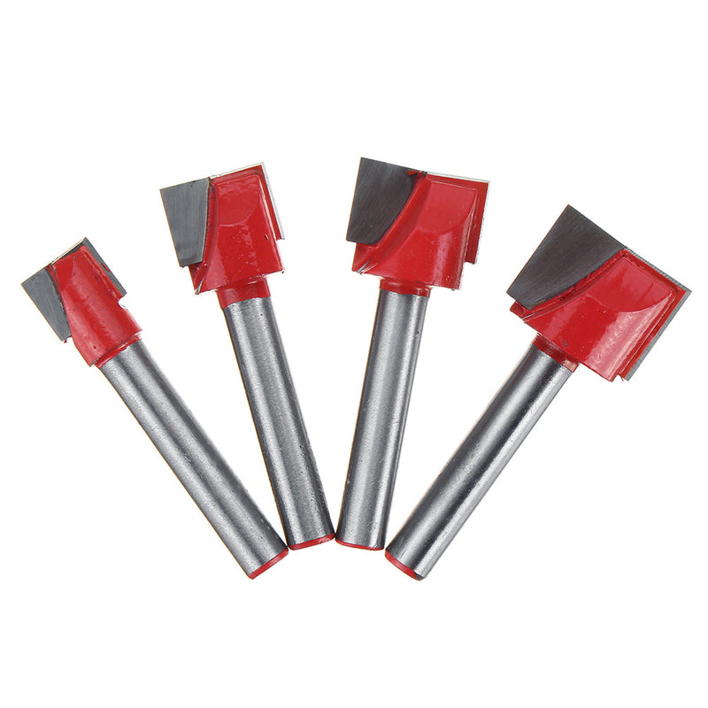 4pcs 10/13/16/18mm Surface Planing Bottom Cleaning Wood Milling CNC Router Bit Woodworking Tools