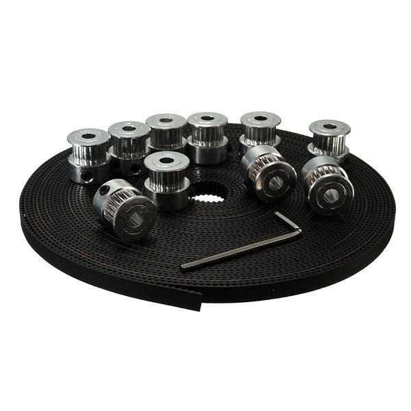 Geekcreit 10Pcs GT2 Pulley 20 Teeth Bore 5mm 10M GT2 Belt For 3D Printer RepRap Prusa