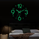 Luminous Wall Clock Number Quartz Hanging Clocks Glow In The Dark Bedroom Decor