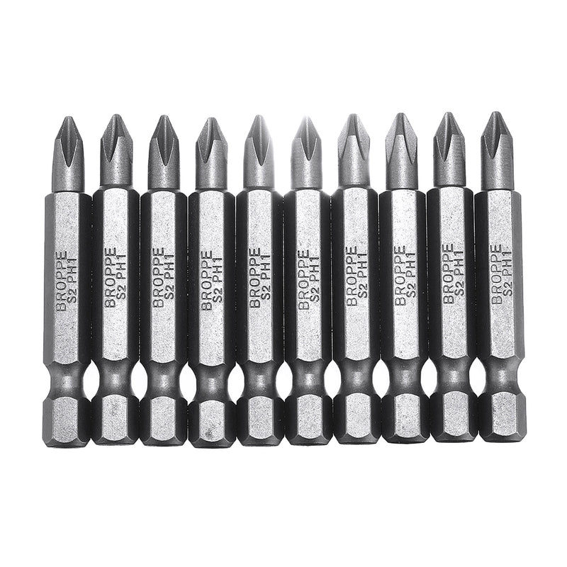 BROPPE 10Pcs Magnetic Phillips Screwdriver Bits PH0/PH1/PH2/PH4 1/4 Inch Hex Shank Screwdriver Set