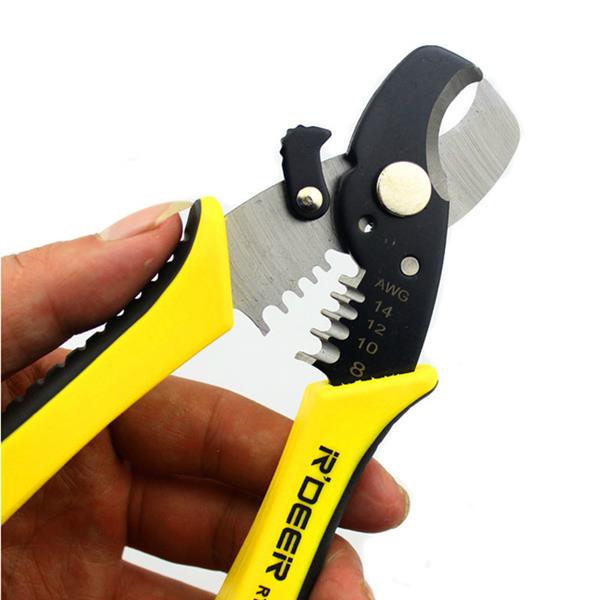 RDEER RT-6065 2 in 1 Cable Cutting Wire Strippers Electrical Tools for Electricians Cable Shear