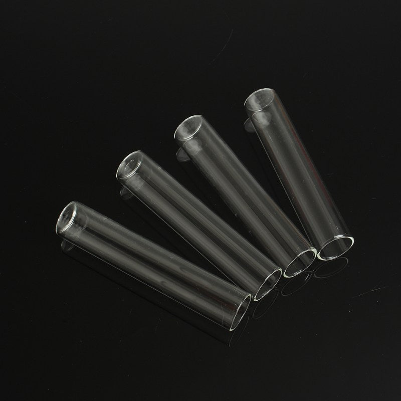 20*100mm Test Tube With Cork Clear Like Glass 5Pcs/Sets Flat-bottomed Glass Tube