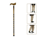 90cm Wooden Walking Stick Wood Cane Pole Carved Varnished Sturdy Climbing Sticks