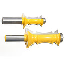 Drillpro 2pcs 1/2 Inch Shank Router Bit Set Mitered Door and Drawer Molding Bit