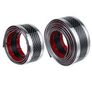 Car Stickers Carbon Fiber Red Rubber Door Sill Protector Edge Guard Strip