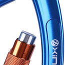 XINDA XD-Q9651 Aluminum 30KN Climbing Carabiner Auto D-shape 3-Way Lock Aerial Safety Accessory