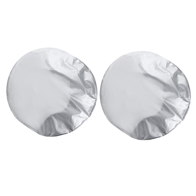 2Pcs Silver Spare Wheel Cover Tyre Tire Storage Bag for Car Van Caravan Truck