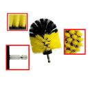 Drillpro 3Pcs 2/3.5/4 Inch Yellow Electric Drill Brush Tile Grout Power Scrubber Tub Cleaning Brush