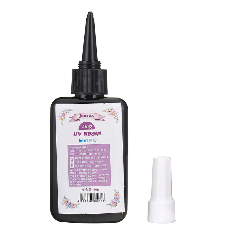 50ml UV Jewel Glue Crystal Glue DIY Handmade UV Curing Resin Liquid Fast Dry Adhesive Metal Glue