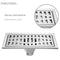 200x100mm Stainless Steel Rectangle Shower Floor Drain Removable Strainer Linear Quick Drain Grate