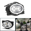 10W 7000K 10-80V LED Motorcycle Owl-shaped Front-view Auxiliary Spotlight Headlights