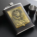 IPRee Outdoor 8oz Liquor Bottles CCCP Stainless Steel Hip Flask Whiskey Cup Funnel
