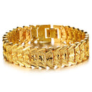 18K Gold Plated Flower Shape Male Bracelet