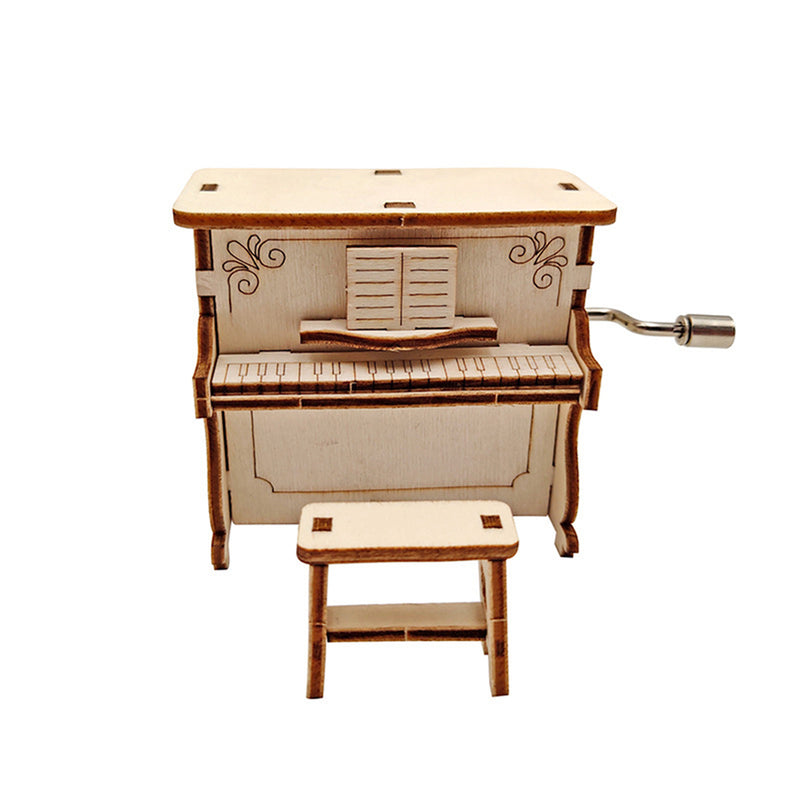 DIY Hand-assembled Music Box Creative Piano Hand-operated Music Box for Children