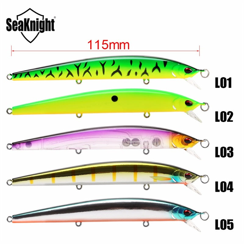 SeaKnight SK019 1PC 12g 115mm 0-3.0m Depth Fishing Lure Minnow Floating Hard Bait Fishing Tools