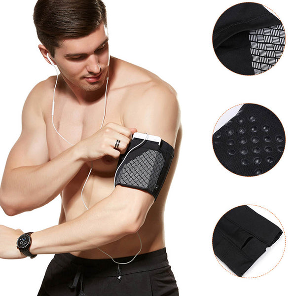 Bakeey Reflective Elastic Night Running Arm Sport Bag Phone Arm Bag for Cell Phone under 6 inch