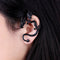 Unisex Statement Punk Dragon Ear Cuff Black Gold Ear Clip Stud Earrings