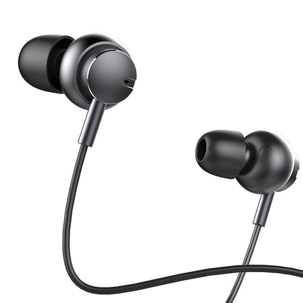 ROCK SPACE Earphone 3.5mm Wired Control Heavy Bass Stereo Headphone with Mic for iPhone Xiaomi